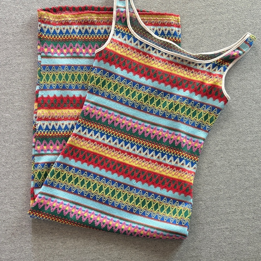 Colorful Patterned Women's Dress
